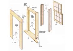 the parts of a window frame and how to use them for building an outside door