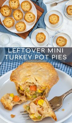 this leftover mini turkey pot pie is the perfect appetizer for thanksgiving dinner