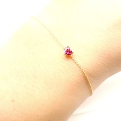 "Gemstone Heart Bracelet, Sweetheart Bracelet, 14K Gold, Dainty Gold Bracelet, Pink Tourmaline Heart, Garnet Heart, Graduation Gift, Birthday Gift, Girlfriend Gift, Gift, Gift for Her, Everyday Bracelet, Love Bracelet, Heart Jewelry, Fine Jewelry, BrookeMicheleDesigns Spread the L O V E in our Sweetheart Gemstone Bracelet! Whether you are dropping simple hints to your loved-one or looking for the perfect piece to purchase for yourself, our Sweetheart Bracelet is the one to wear all year round! D Elegant Heart Beads Bracelet, Fine Jewelry Heart Bracelet For Wedding, Fine Jewelry Heart Cut Bracelet For Wedding, Delicate 14k Gold Heart Bracelet, Delicate Yellow Gold Heart Bracelet, Valentine's Day Heart Cut Diamond Bracelet, Dainty Heart Bracelets For Formal Occasions, Fine Jewelry Heart Cut Bracelet For Valentine's Day, Fine Jewelry Bracelets For Valentine's Day Gift