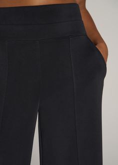 About Our Wide Leg Ultra High Rise Pant Comfort and style combine on these effortlessly chic pants for tall women. Designed with an ultra-high rise that's extra flattering, they have a modern wide leg with front seam details to highlight your long legs. We've made these tall women's pants specifically for your height, with a full length leg and inseam that's actually long enough. The tri-blend fabric is naturally wrinkle-resistant, and ready for a day of running errands or lounging at home. Two Pants For Tall Women, Women In Black, Chic Pants, Muscle Tank Tops, Chino Jeans, High Rise Pants, Black American, Tall Women, Wide Legs