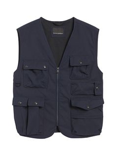 Heritage Water-Repellent Utility Vest | Banana Republic Outdoor Vest With Cargo Pockets For Fall, Outdoor Cargo Vest For Fall, Fall Outdoor Vest With Cargo Pockets, Techwear Vest With Pockets For Fall, Fall Outdoor Vest With Multiple Pockets, Fall Outdoor Vest With Pockets, Fall Vest With Side Pockets For Outdoor Activities, Fall Outdoor Vest With Side Pockets, Techwear Outdoor Vest