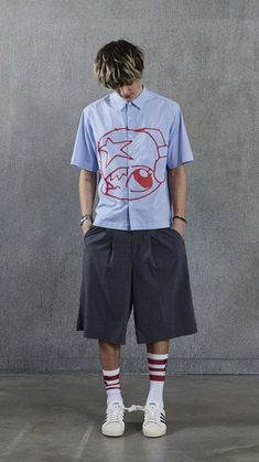 Dickies Outfits Men, Layered Summer Outfits, Dickies Outfit, Japanese Street Fashion Men, Mens Street Style Summer, Party Outfit Men, Y2k Summer Outfits, Aesthetic Outfits Men, Outfits Retro