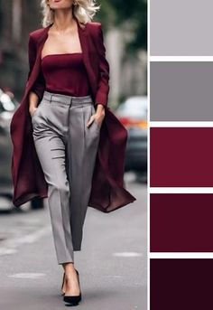 Retro One Piece Swimsuits, Burgundy Outfit, Look Adidas, Mode Casual, Fashion Mistakes, Grey Pants