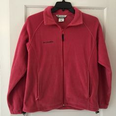 Columbia Sportswear women's fleece jacket full zip Size large Very nice condition, no holes, tears or stains Pink color Pockets Super soft and cozy! Measurements- Length from top back neck to bottom hem- 27" Shoulders hem to hem- 22" Sleeve length- 25" Chest underarm to underarm- 24" 5-18 Fall Sports Fleece Jacket With Pockets, Sporty Solid Fleece Jacket With Pockets, Sporty Fleece Jacket With Pockets, Casual Pink Fleece Jacket For Outdoor Activities, Pink Fall Fleece Jacket For Sports, Pink Fleece Jacket For Fall Sports, Fall Sports Fleece Jacket With Ykk Zipper, Red Fleece Jacket, Pink Pilates Princess