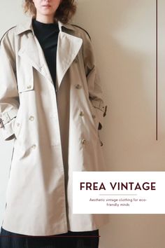 Vintage Trench Coat Outfit, 70s Trench Coat Outfit, Retro Beige Long Coat, 50s Trench Coat, 80s Trench Coat