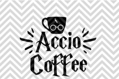 the words acio coffee on a chevron background