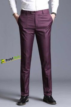 Men's flat-front dress pants is great as business  formal and semi-formal outfits.   This slim fit pants is designed with comfort, fit and style in mind. Formal Office Trousers| men's dress pants #mensdresspants  office trousers for men| burgundy trousers outfit office wear men| mens casual office trousers/pants #mensstyles Trousers Outfit Office, Elegant Business Work Pants Straight Cut, Formal Slim Fit Work Trousers, Slim Fit Formal Work Trousers, Elegant Slim Fit Work Pants For Business, Professional Formal Straight Pants, Elegant Ankle-length Work Pants For Business, Elegant Ankle-length Business Work Pants, Slim Fit Business Work Pants