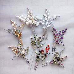 Art Inspiration Ideas, Beaded Headpiece, Hair Accessories Pins, Hair Brooch, Wedding Hair Pins