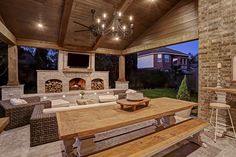 Stained Shiplap, Texas Houses, Beautiful Outdoor Living Spaces, Rustic Patio, Rustic Backyard, Outdoor Patios, Katy Texas, Outdoor Living Rooms