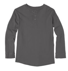 The Henley Slate Gray | Primary.com Solid Colors, Long Sleeve Tshirt Men