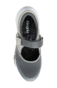 The classic mary jane gets a sporty makeover in this mesh sneaker with the cushioned comfort of a memory foam footbed and the lightweight ReBounce sole. Adjustable hook-and-loop strap Removable, cushioned insole with arch support Textile upper and lining/rubber sole Imported American Podiatric Medical Association (APMA) Seal of Acceptance Comfortable Gray Walking Shoes With Removable Insole, Sporty Synthetic Walking Shoes With Closed Toe, Gray Closed Toe Synthetic Sneakers, Gray Synthetic Closed Toe Sneakers, Gray Synthetic Walking Shoes With Removable Insole, Synthetic Sneakers With Ortholite Insole, Comfortable Closed Toe Sneakers With Arch Support, Closed Toe Walking Shoes With Cushioned Footbed For Sports, Sporty Closed Toe Walking Shoes For Sports