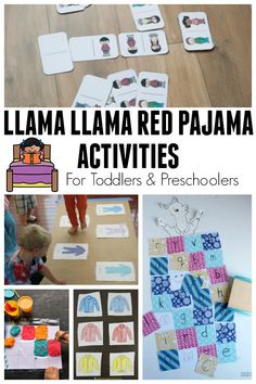 llama llama red pajama activities for toddlers and preschoolers to do