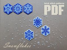 the snowflakes are made out of plastic beads