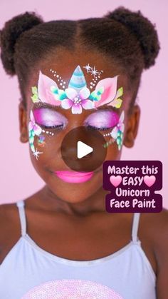 Face Painting | Wollongong | Shellharbour | Greater Illawarra on Instagram: "Learn this deisgn 👇   🦄 Interested in learning simple designs that are vibrant| pretty| achievable?   🦄 Keen to Fast Track your progress?   🦄 WOW people with your socials?   .. Send me a DM with your email, to be added to the VIP list for the my online learning package - coming soon 🤍  🖌️ EYES - pretty in pink by @leannesrainbow @fusionbodyart 🖌️Unicorn ears - Amy's Charli by @amy_grigg 🖌️Unicorn horn - Hazel wings by @brookesfacepainting  🌟@rayngwaru 📷@_fazelee_  #shareyourfacepaint  #facepainting #facepaintingkids #facepaintingevents #wollongong #wollongongevents  #wollongongmums #shellharbour #shellharbourmums #kiama  #kidsbirthdayideas" Simple Unicorn Face Paint, Fast Face Painting Designs, Easy Face Painting Designs, Fairy Face Paint, Unicorn Ears, Cheek Art