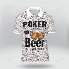 Poker Polo Shirt 01 available in T-shirt, hoodie, tank top, longsleeve, multi color and size S M L XL XXL 3XL 4XL 5XL. Shipping from the US. Easy 30 day return policy - Shop now! 6.1-ounce, 100% cotton .Double-needle neck, sleeves and hem; Roomy Unisex Fit. Ash is 99% cotton, 1% poly; Sport Grey is 90% cotton, 10% poly; Dark Heather is 50% cotton, 50% polyester .Decoration type: Digital Print. Made by Gildan Polo Shirt Design, Staple Wardrobe Pieces, Printed Polo Shirts, Drinking Shirts, Wearing Clothes, Personalized T Shirts, Short Sleeve Polo, Golf Shirts, Piece Of Clothing