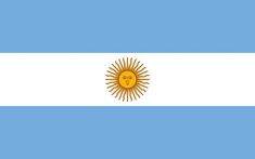 the flag of argentina with a sun on it's face and blue sky in the background