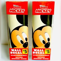 two boxes of mickey mouse wall stickers