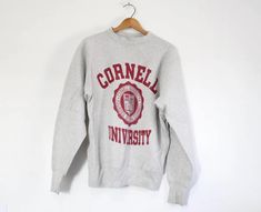 Vintage 90s Cornell University Ivy League Sweatshirt   Cornell University Shirt Hoodie  Cornell Ivy League Shirt  Christmast Gifts Easy 30 day return policy Vintage Sweatshirt Aesthetic, Christmast Gifts, Christmast Gift, Elsa Shirt, University Shirt, Cornell University, We Wear, Sizing Chart