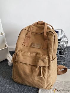 Bird in Bag - High-Capacity Backpack for Students and Travelers Casual Softback Backpack For Outdoor Activities, Casual Beige Backpack For Outdoor Activities, Practical Khaki Standard Backpack, College Backpack Aesthetic, Trending Backpacks, Best Backpacks For College, College Checklist, Brown Backpack, Preppy Bags