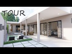 a 3d rendering of a house with the words tour over it