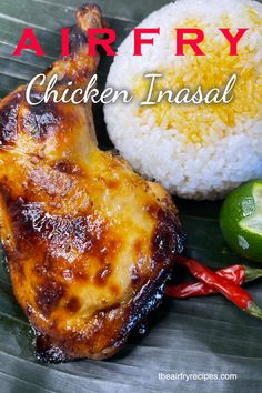 a close up of food on a plate with rice