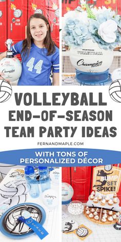 the volleyball team party ideas with tons of personalized decor and free printables