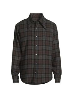 Shop Willy Chavarria Signature Plaid Flannel Shirt | Saks Fifth Avenue Clueless Closet, Willy Chavarria, Plaid Flannel Shirt, Clueless, Plaid Flannel, Free Shirts, Flannel Shirt, Saks Fifth, Saks Fifth Avenue