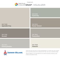 the color scheme for colorsnap visualizer, which includes grays and browns