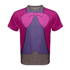 a pink and purple shirt with a bow on it