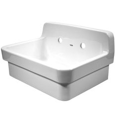 a white sink sitting on top of a counter