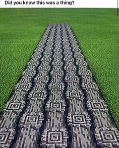 an image of a long path made out of squares and rectangles in the grass