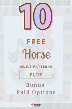 Horse Lovers Rejoice: The Best Free Quilt Patterns for Equestrians Horse Quilt Patterns, Horse Quilt, Horse Fabric, Free Horses, Quilt In A Day, Quilted Table Runners Patterns, Baby Quilt Pattern, Free Quilt Patterns, Table Runner Pattern