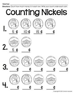 counting money worksheet for kids to practice counting and rounding coins with numbers 1 - 10