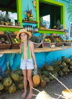 Seaesta Surf Striped Swimsuit - Watermelon Colors Palm Tree Embroidery, Watermelon Color, Kids Swimsuit, Girls Swim, Tree Embroidery, Retro Surf, The Suits, Small People, Kids Swim