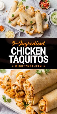 5-Ingredient Chicken Taquitos Chicken Recipes With Tortillas, What To Do With Leftover Chicken Taco Meat, Chicken Tacos With Leftover Chicken, Recipes With Chicken Taco Meat, Leftover Taco Chicken Meat, Taco Bell Rolled Chicken Tacos Recipe, Chicken Roll Up’s, Leftover Tortillas Recipes, Leftover Breaded Chicken