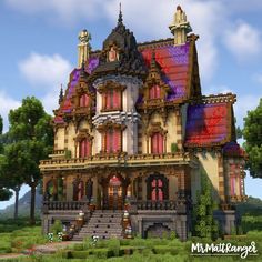 Minecraft Roof, Fantasy Victorian, Minecraft Shops, Case Minecraft, Minecraft Mansion