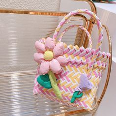 Product Details: The product is suitable for daily use. It offers a simple and elegant look and emphasizes the details further. Style: Vintage, sweet Quantity: 1 pcs Material: nylon Rainbow Braids, Braided Bag, Bee Painting, Flowers Summer, Woven Handbags, Your Hairstyle, Diy Bag, Handmade Bags, Hair Band