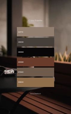 the color palettes are all different shades