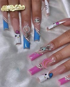 Y2k Kawaii, Retro Nails, Moreno Valley, Claw Nails, Gel Mani, Nails Now