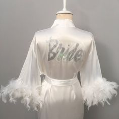 Bride Robe With Swarovski Stones Bridal Robe Satin Robe - Etsy White Satin Finish Wedding Gown, White Satin Bridal Shower Robe, White Satin Robe For Bridal Shower, White Robe For Mother Of The Bride, White Satin Wedding Dress For Bride, Satin Gown For Bridal Shower, White Satin Wedding Robe, White Satin Wedding Gown, Satin Wedding Robe