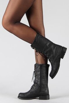 Female Combat Boots, Long Black Boots, Black Combat Boots, Combat Boot, Military Boots, Cute Boots, Women Boots, Long Boots, Crazy Shoes