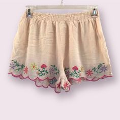 Cream Color Slightly See Through Brand New Without Tags Love Tree, Floral Shorts, Cream Color, Womens Shorts, Brand New, Cream, Tags, Floral, Pink