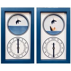 Tidepieces by Alan Winick - Great White Shark - Mellow Monkey Truro, White Sharks, Great White Shark, Blue Wood, Great White, Local Artisans, Time Piece, Wall Clock