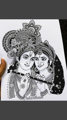 Mandala Of Krishna, Mandala Art Of Radha Krishna, Mandala Art God Krishna, Vishnu Mandala Art, Krishna Drawing Mandala Art, Mandala Drawing Radha Krishna, Mandala Radha Krishna, Mandala God Drawing, Radha Mandala Art