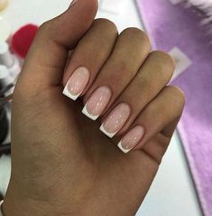 French Tip Acrylic Nails Pink, Pink Acrylic Nails Square, Nails Pink Acrylic, Acrylic Nails Square, Acrylic Nails Pink, Nails French Tip, Nagellack Trends, French Tip Nail Designs