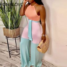 Jumpsuit Denim, Pink Jumpsuit, Long Jumpsuits, Casual Jumpsuit, Fashion Weeks, Trend Fashion, Sleeveless Jumpsuits, Womens Clothing Stores, Half Sleeve