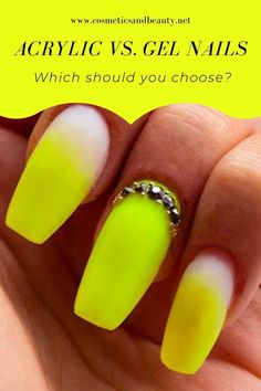 While you can get gel and acrylic nails at a nail salon, there are some key differences between these options. Click above to find out which is best for you. Gel Vs Acrylic Nails, Gel Vs Acrylic, Acrylic And Gel Nails, Gel Acrylic Nails, Acrylic Gel, Pros And Cons, Nail Salon, Fun Nails, Gel Nails