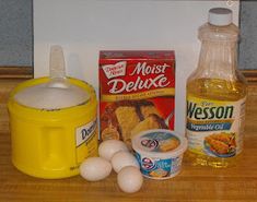 ingredients to make baked goods on a counter