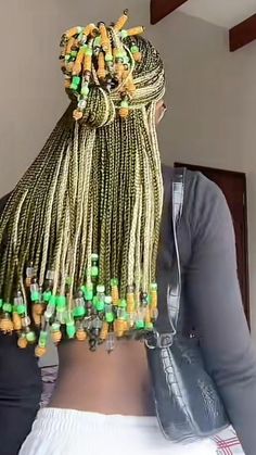 Beaded twist-out hairstyles
women hair styles with beads Green Braids With Beads, Blonde And Green Braids, Green And Blonde Braids, Green Braids For Black Women, Hair Styles With Beads, Puff Braids, Fantasy Braids, Boho Wedding Hairstyles, Women Hair Styles