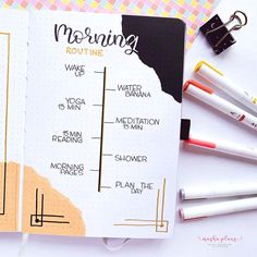 Bullet Journal Morning Routine, Journal Morning Routine, Routine Bullet Journal, Aesthetic Bullet Journal, Creating Routines, Perfect Routine, February Bullet Journal, January Bullet Journal